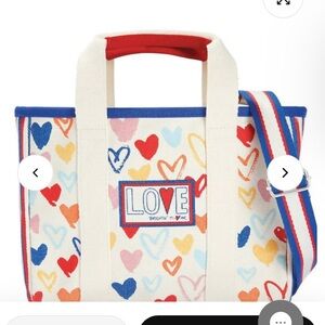 Brighton “Red White & You” Canvas Mini Tote Bag